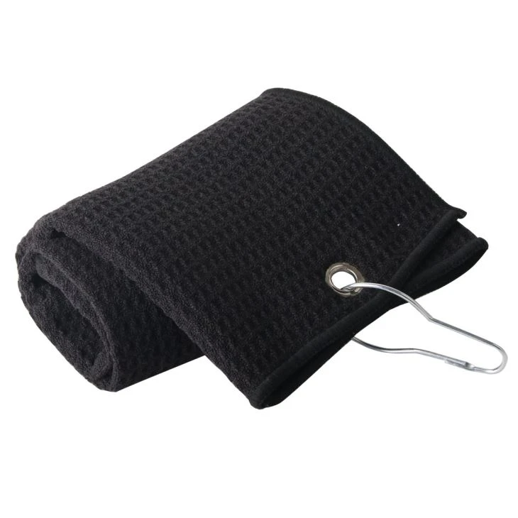 China Supply Custom Logo Microfiber Waffle Towel Golf Towel For Sports